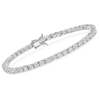 Lab Grown 4 Claw Tennis Bracelet